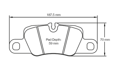 Pagid racing brake pad shape no. 4909 various Porsche models 2011+